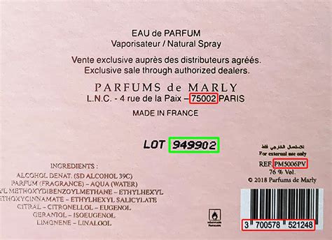 perfume batch code fake|parfums de marly batch code.